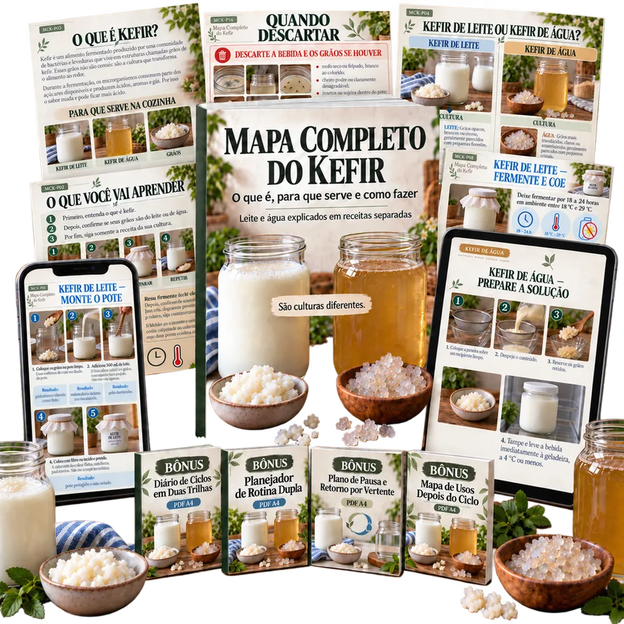 Plano Completo do Mapa do Kefir com o guia e os quatro bônus